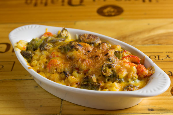 Andouille Crawfish and Fried Okra - Lilly's Craft and Kitchen NYC